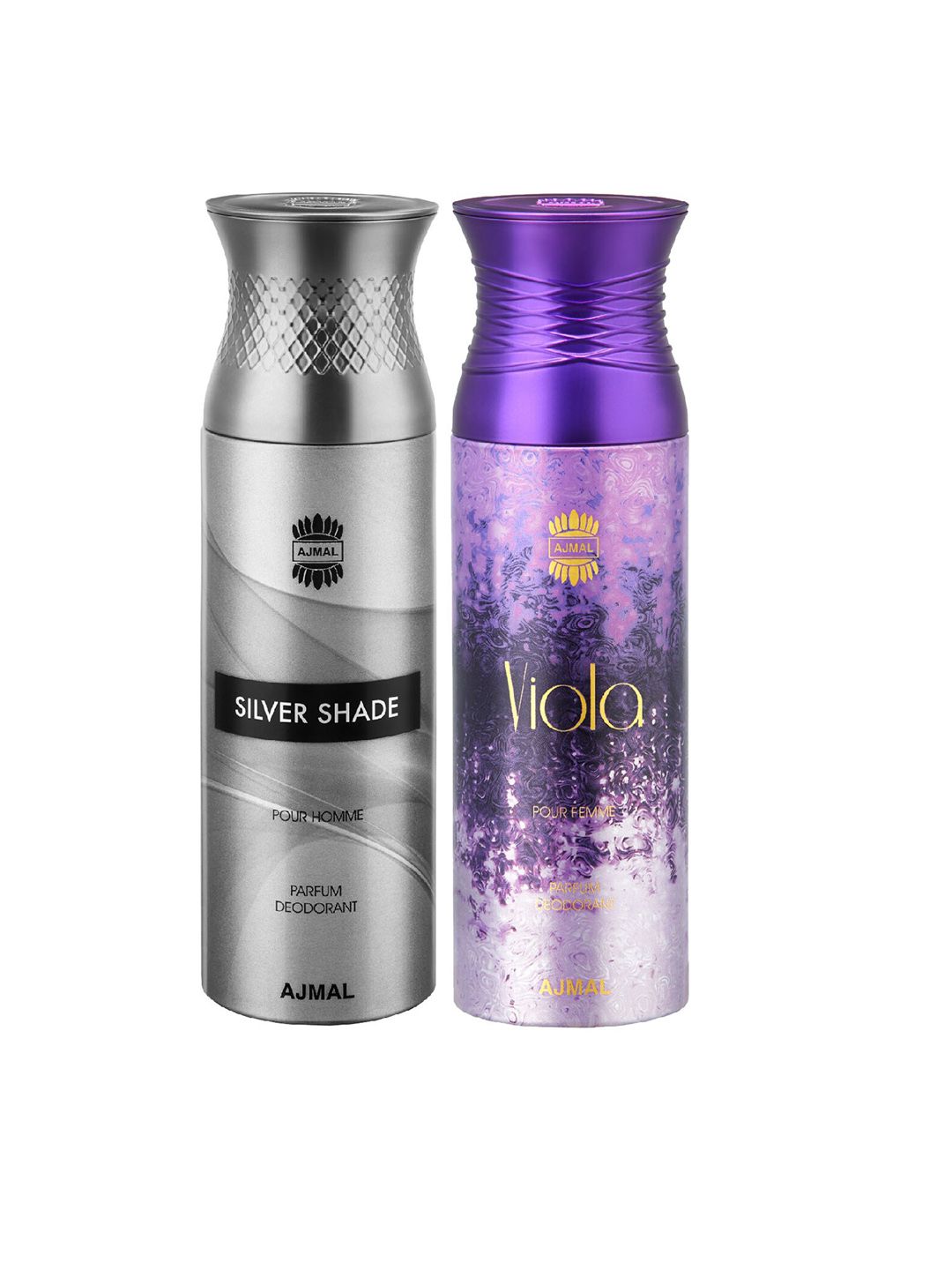 Ajmal Silver Shade & Viola Deodorants - 200 ml Price in India