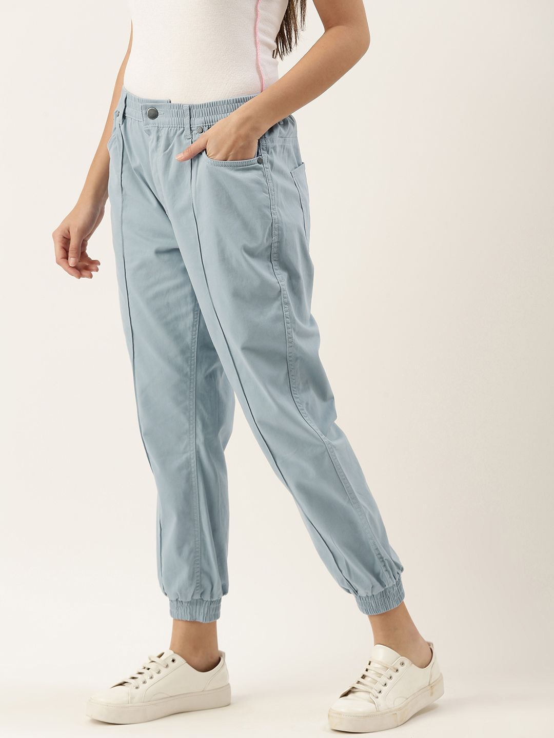FOREVER 21 Women Blue Joggers Price in India