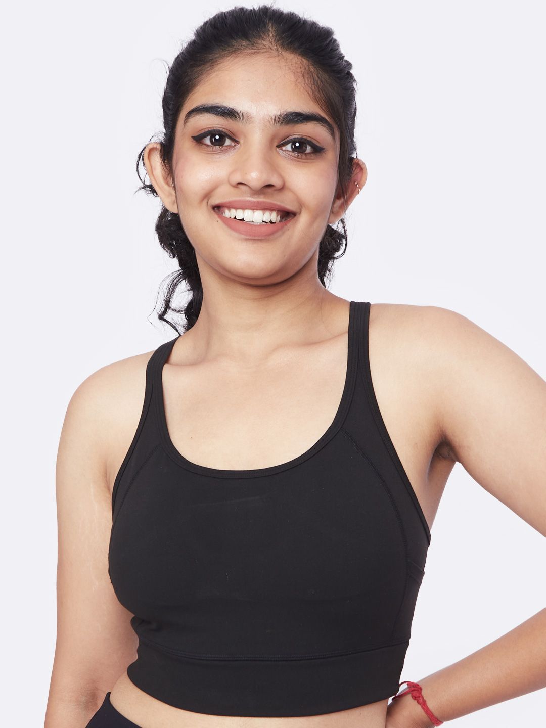 BlissClub Women Black The Ultimate Criss-Cross Sports Bra Price in India