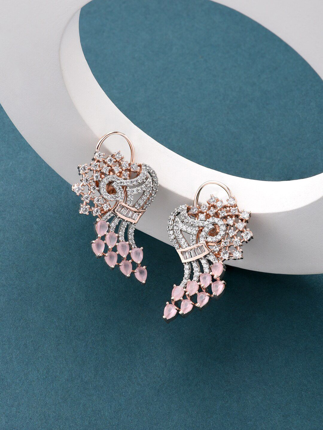 Fida Pink Contemporary Drop Earrings Price in India