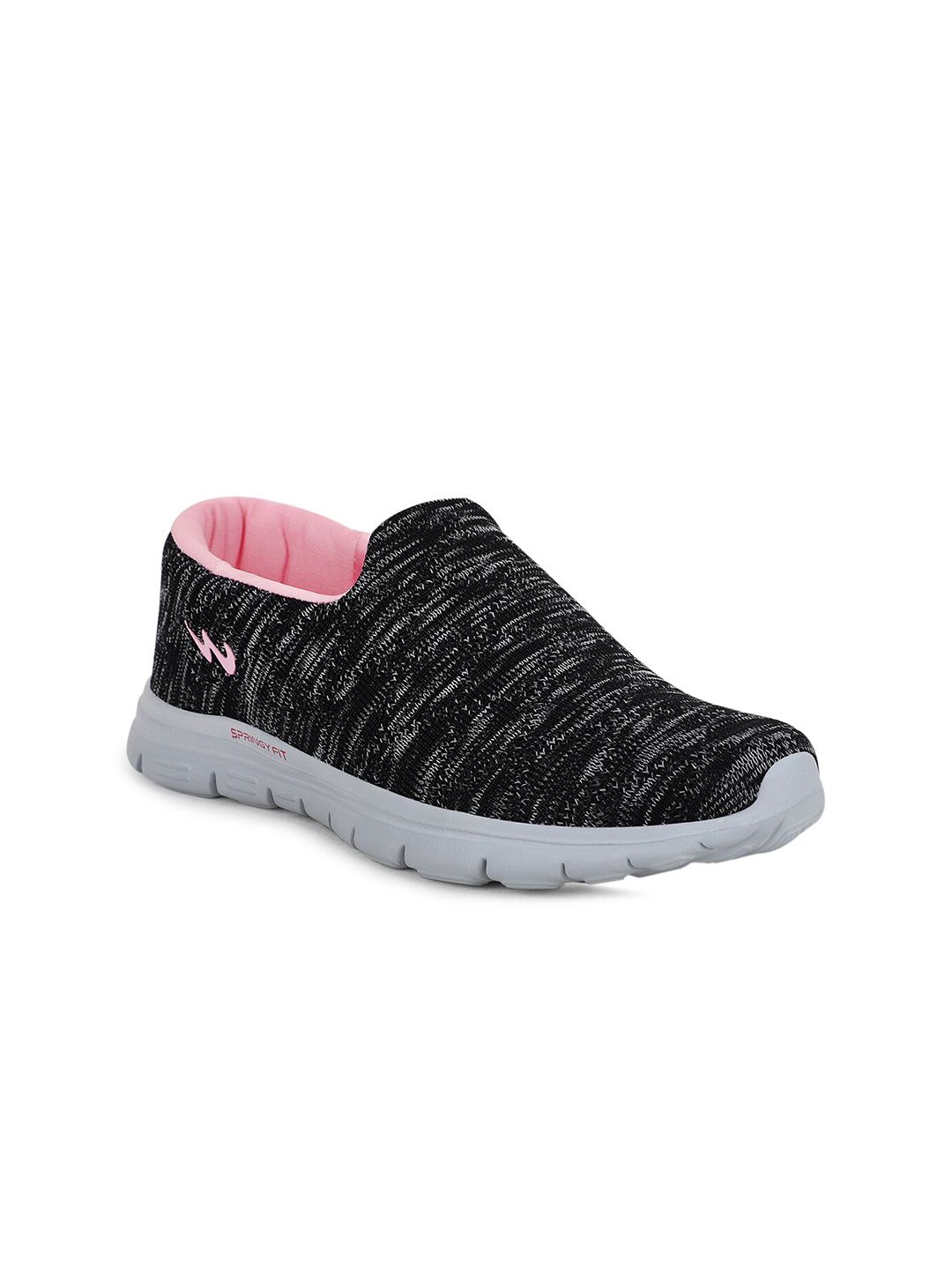 Campus Women Black Mesh Running Shoes Price in India