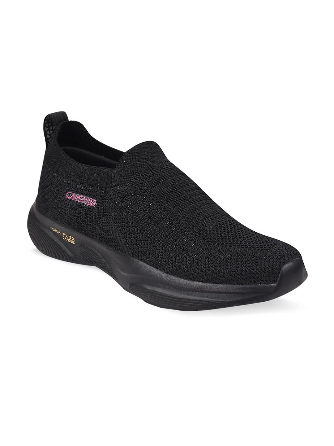 Campus Women Black Mesh Running Shoes Price in India