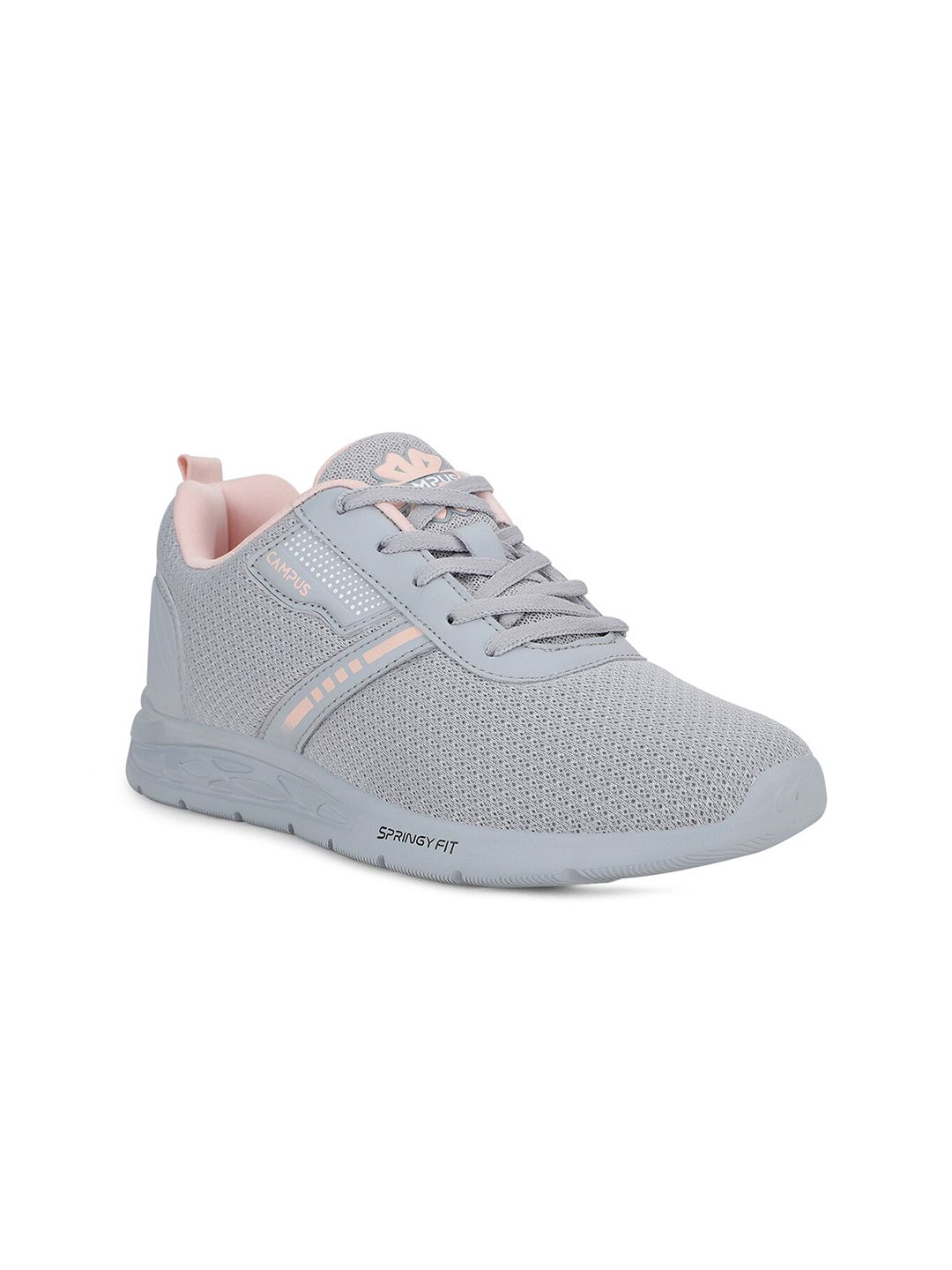 Campus Women Grey Mesh Running Shoes Price in India