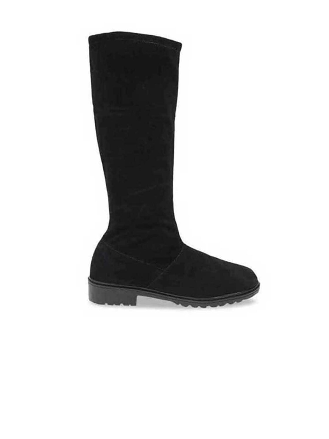 Shoetopia Women Black Solid High-Top Casual Boots Price in India