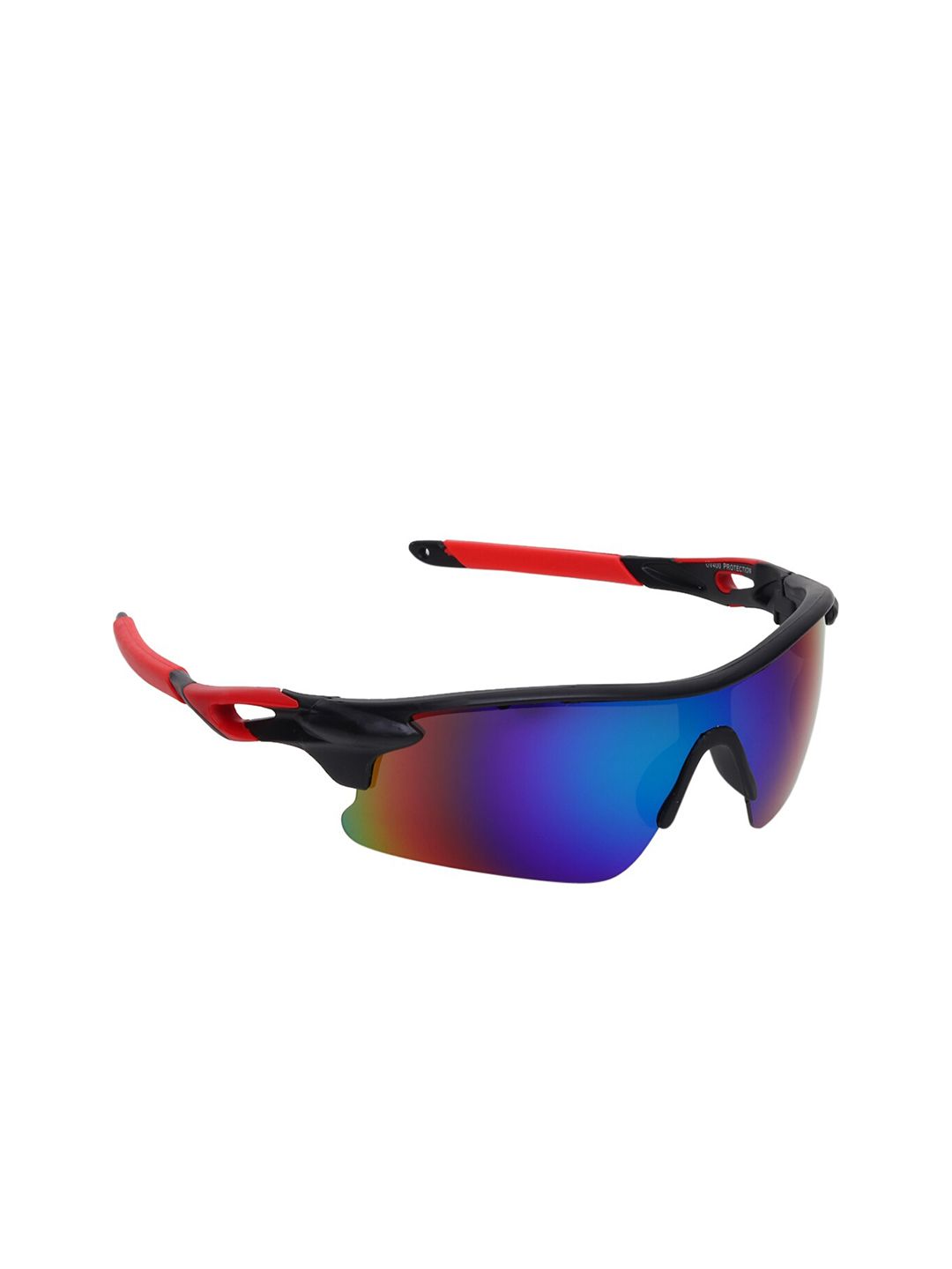 SCAGLIA Unisex Blue Lens & Red Other Sunglasses with UV Protected Lens