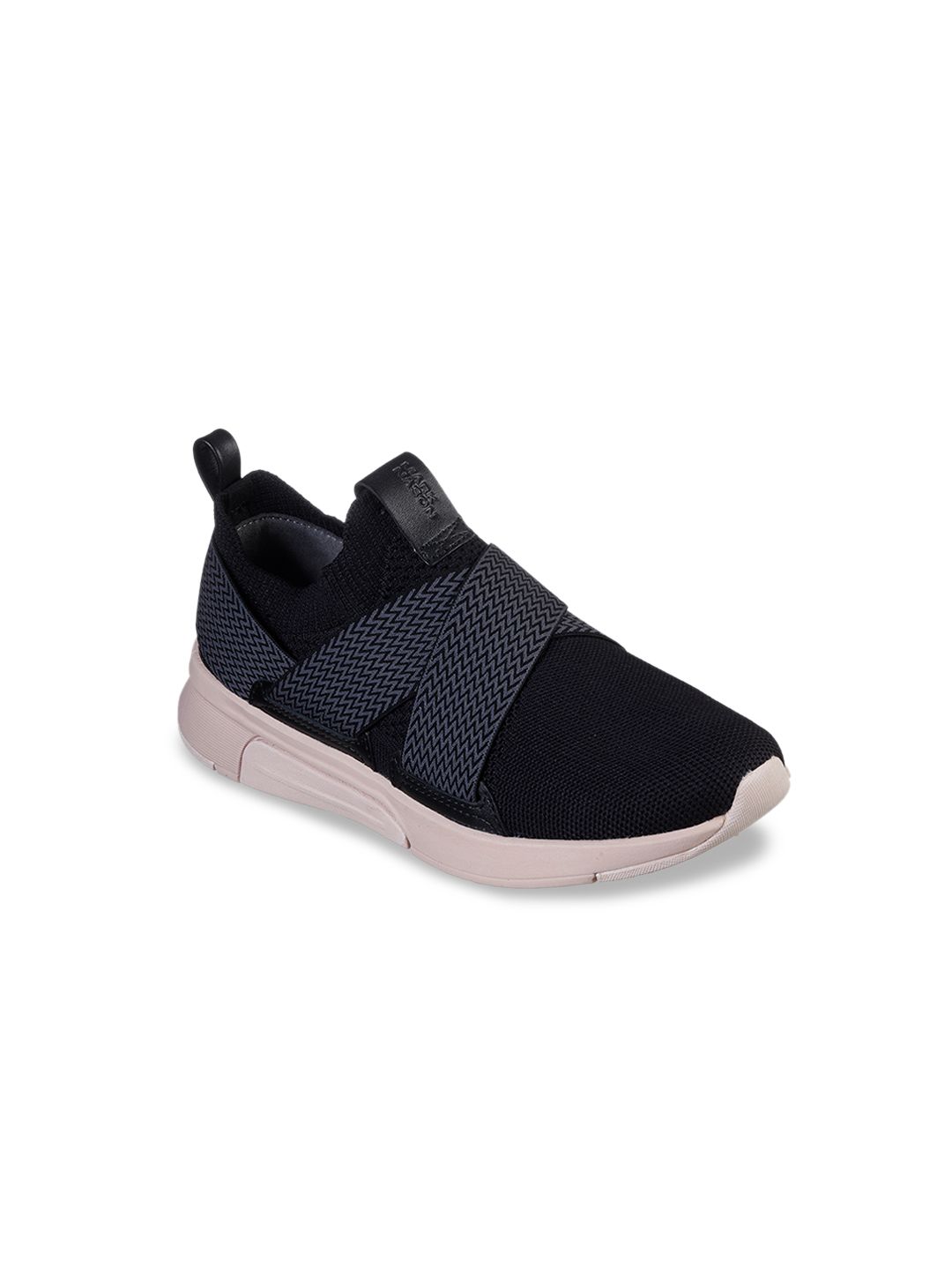 Skechers Women Black Solid Slip-On Casual Shoes Price in India