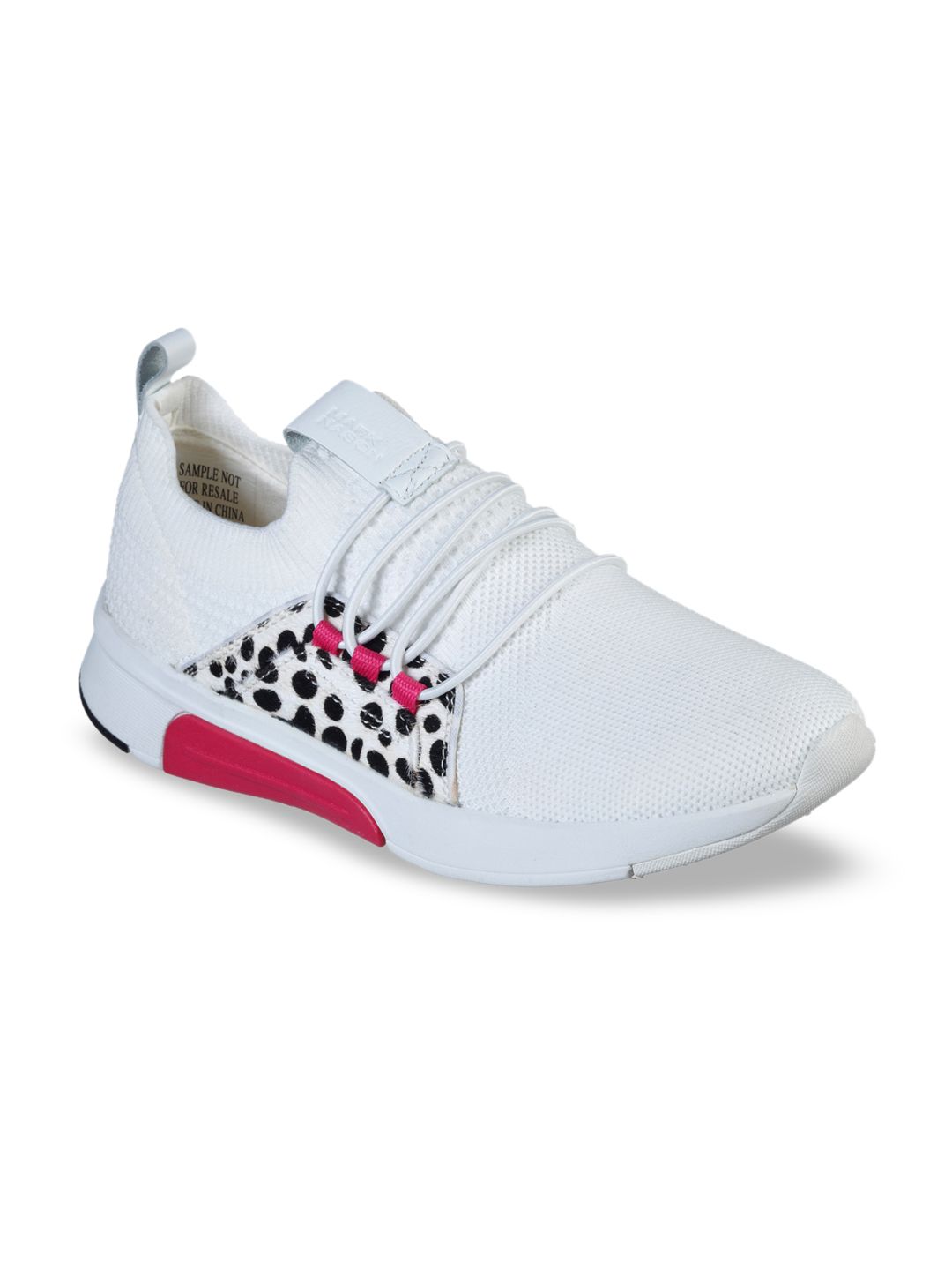 Skechers Women White & Black Printed Casual Shoes Price in India