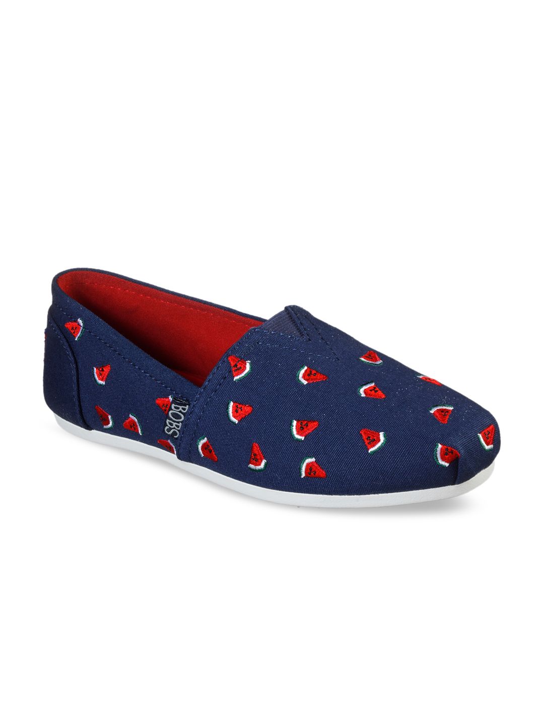 Skechers Women Navy Blue Printed Casual BOBS PLUSH-SELLIN'MELON Shoes Price in India