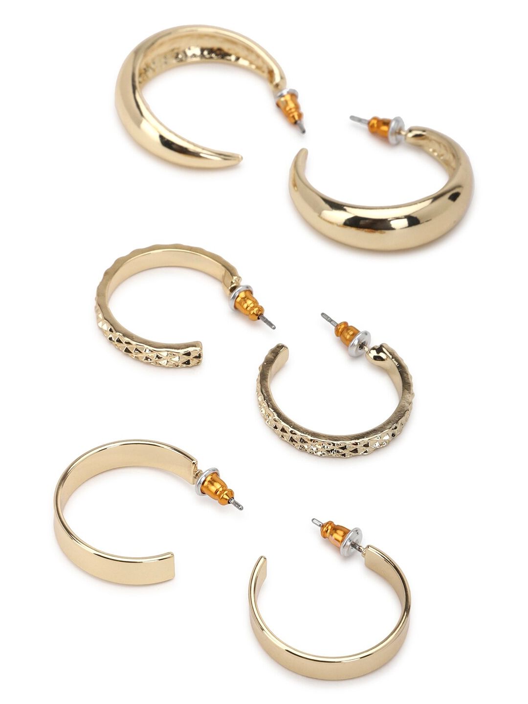 FOREVER 21 Gold-Toned Contemporary Studs Earrings Price in India