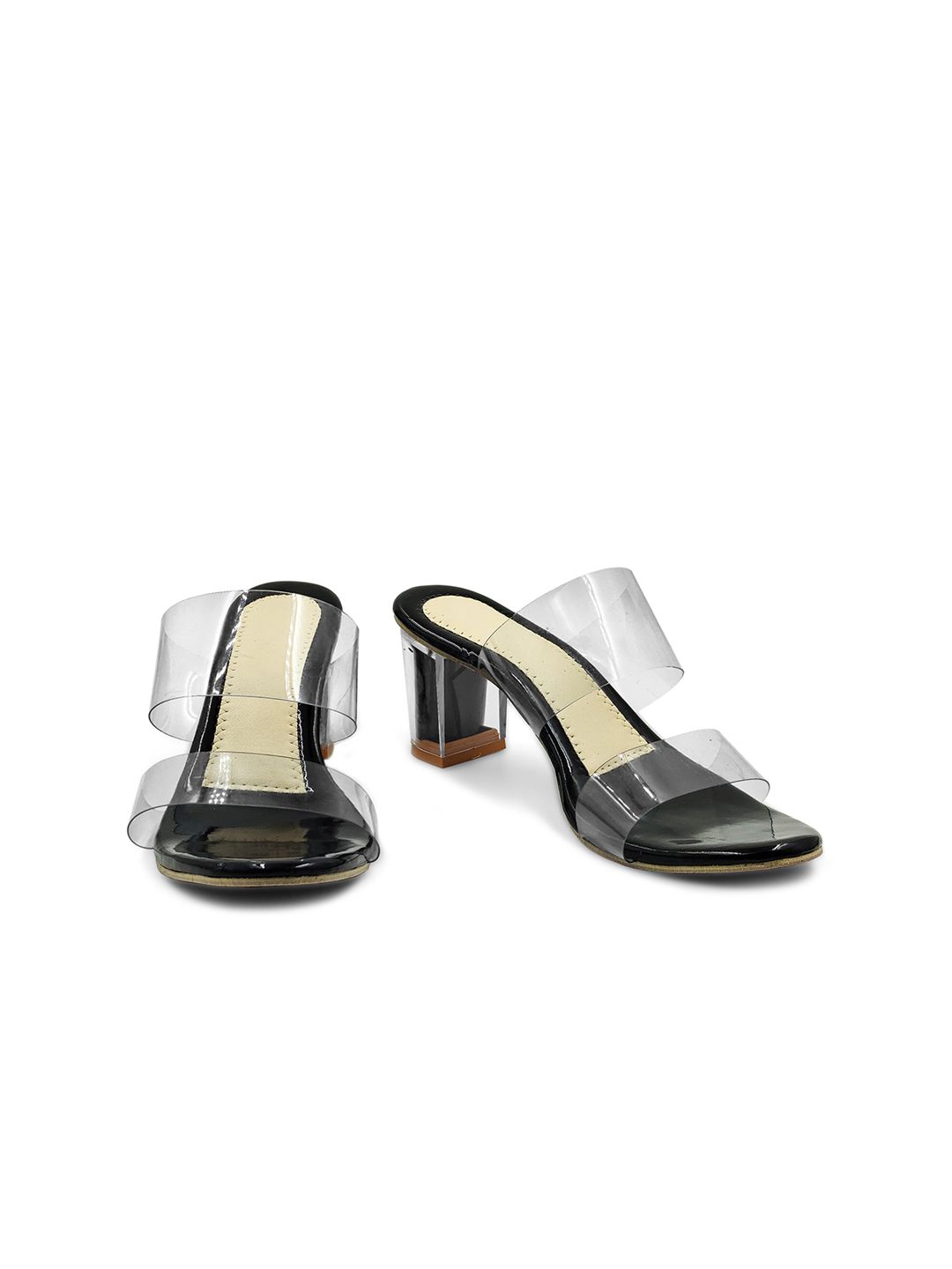 SayeraFASHION Black Party Block Sandals Price in India