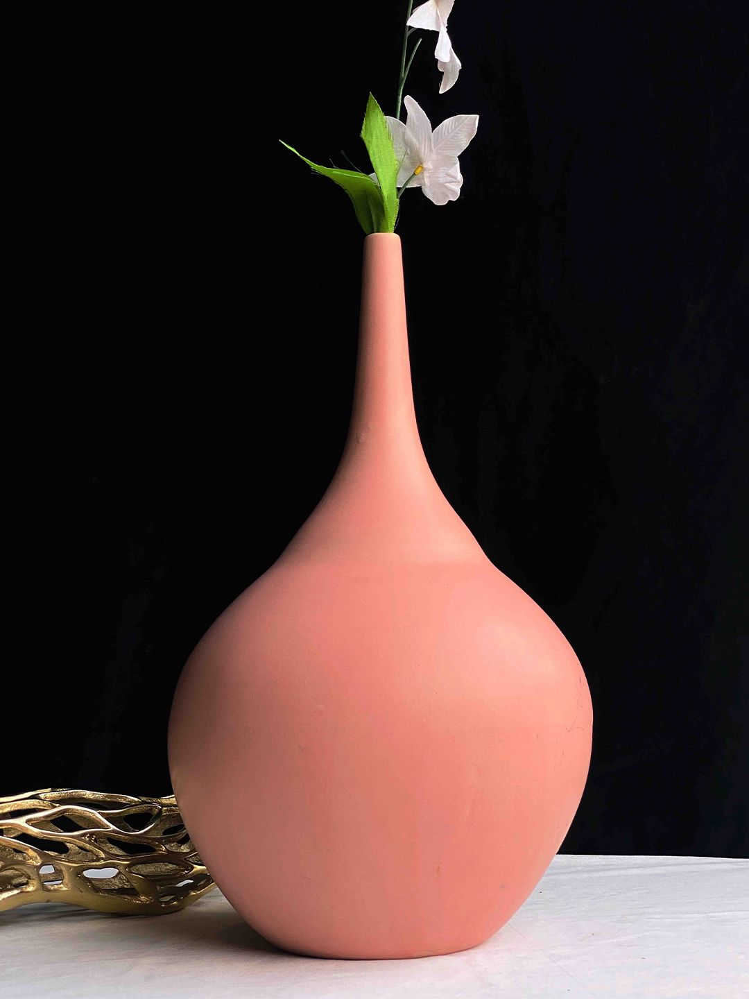 Folkstorys Pink Ornate Blooms Vase Price in India