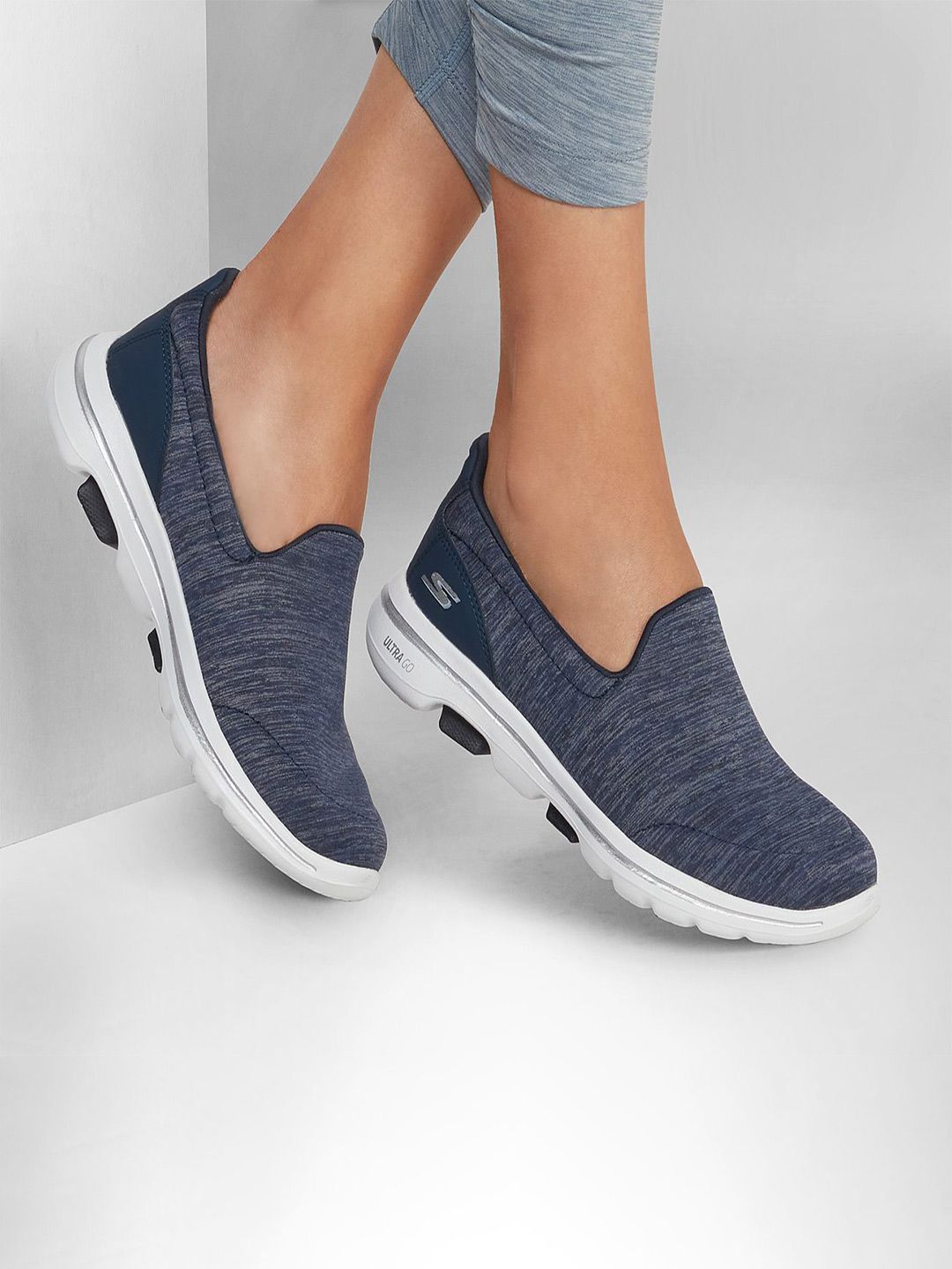 Skechers Women Navy Blue Sports Shoes Price in India