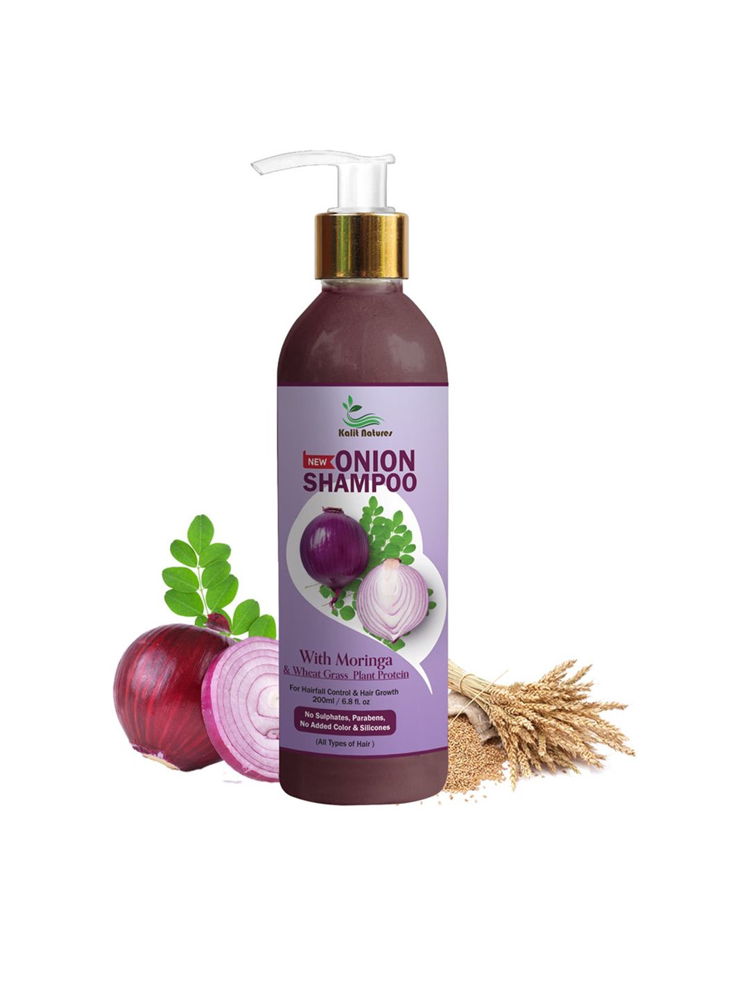 Kalit Natures Onion Shampoo with Moringa & Wheat Grass Plant Protein - 200ml Price in India