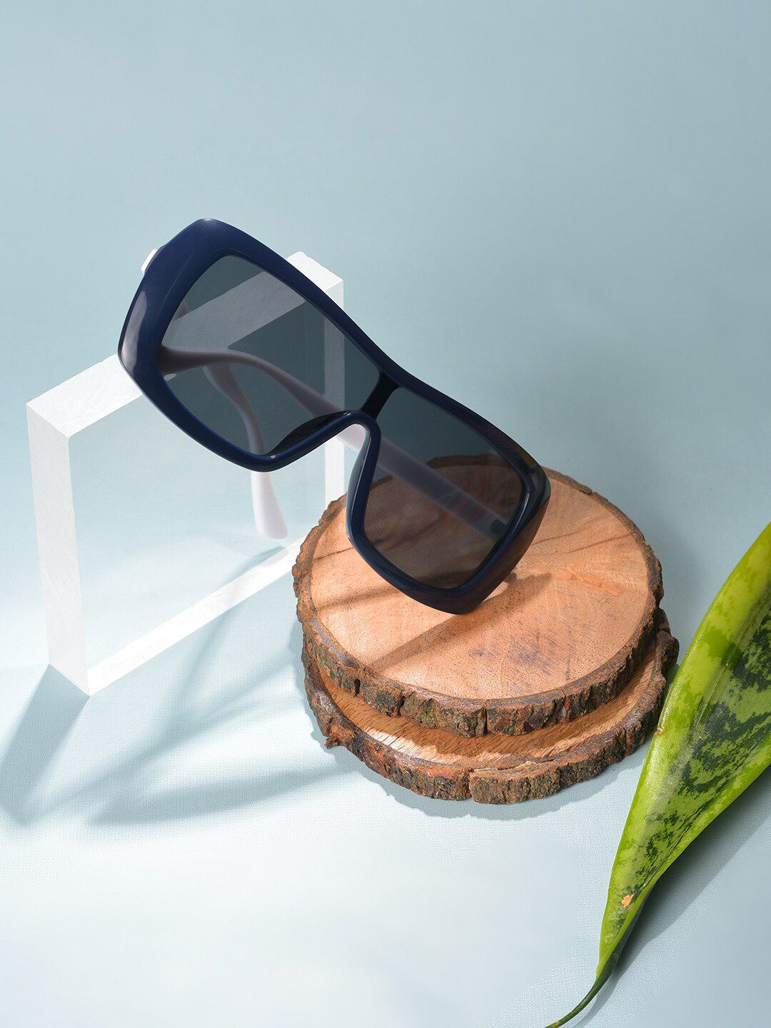 HAUTE SAUCE by Campus Sutra Unisex Black Lens & White Oversized Sunglasses with UV Protected Lens Price in India