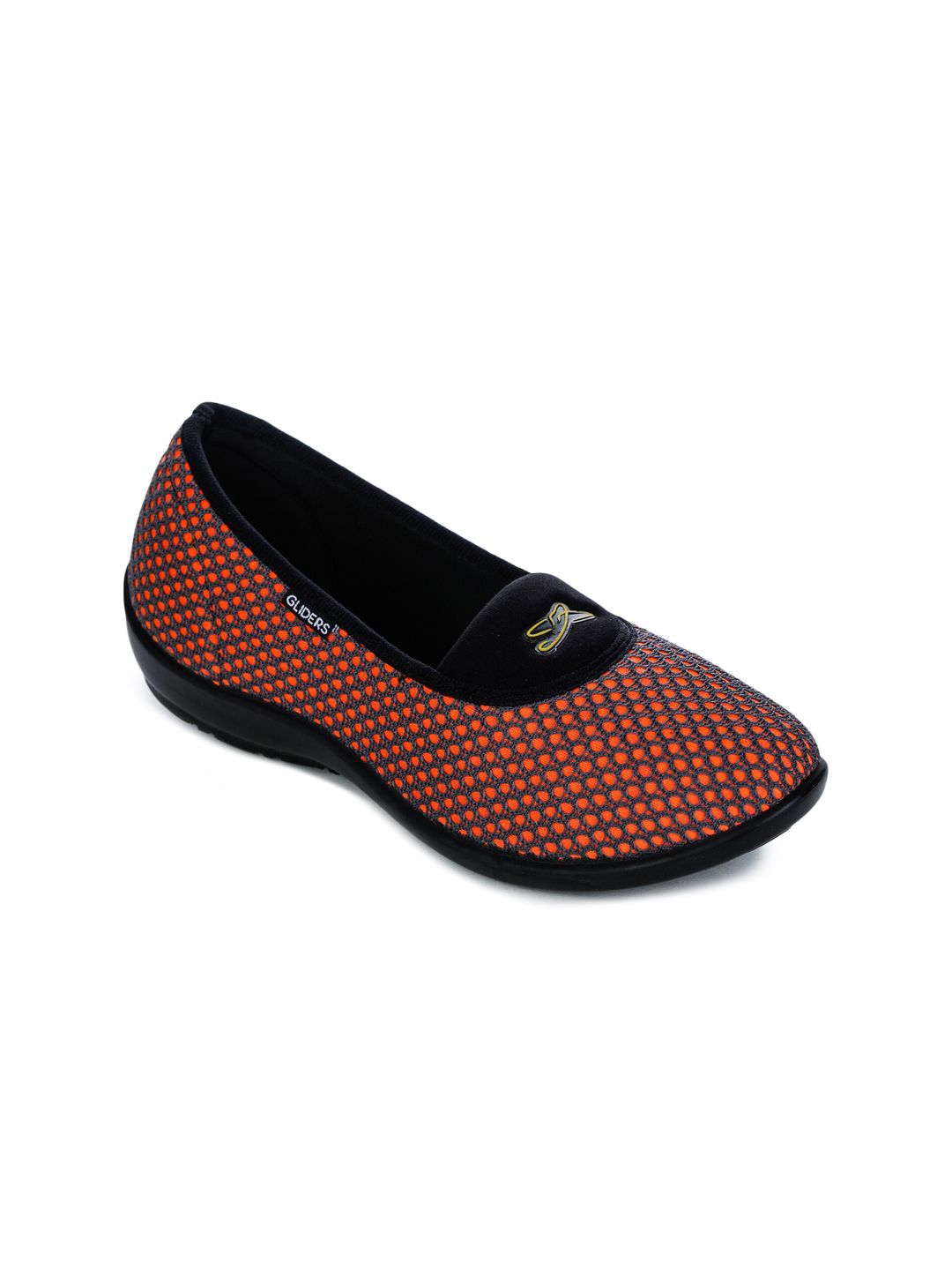 Liberty Women Orange Woven Design Slip-On Sneakers Price in India