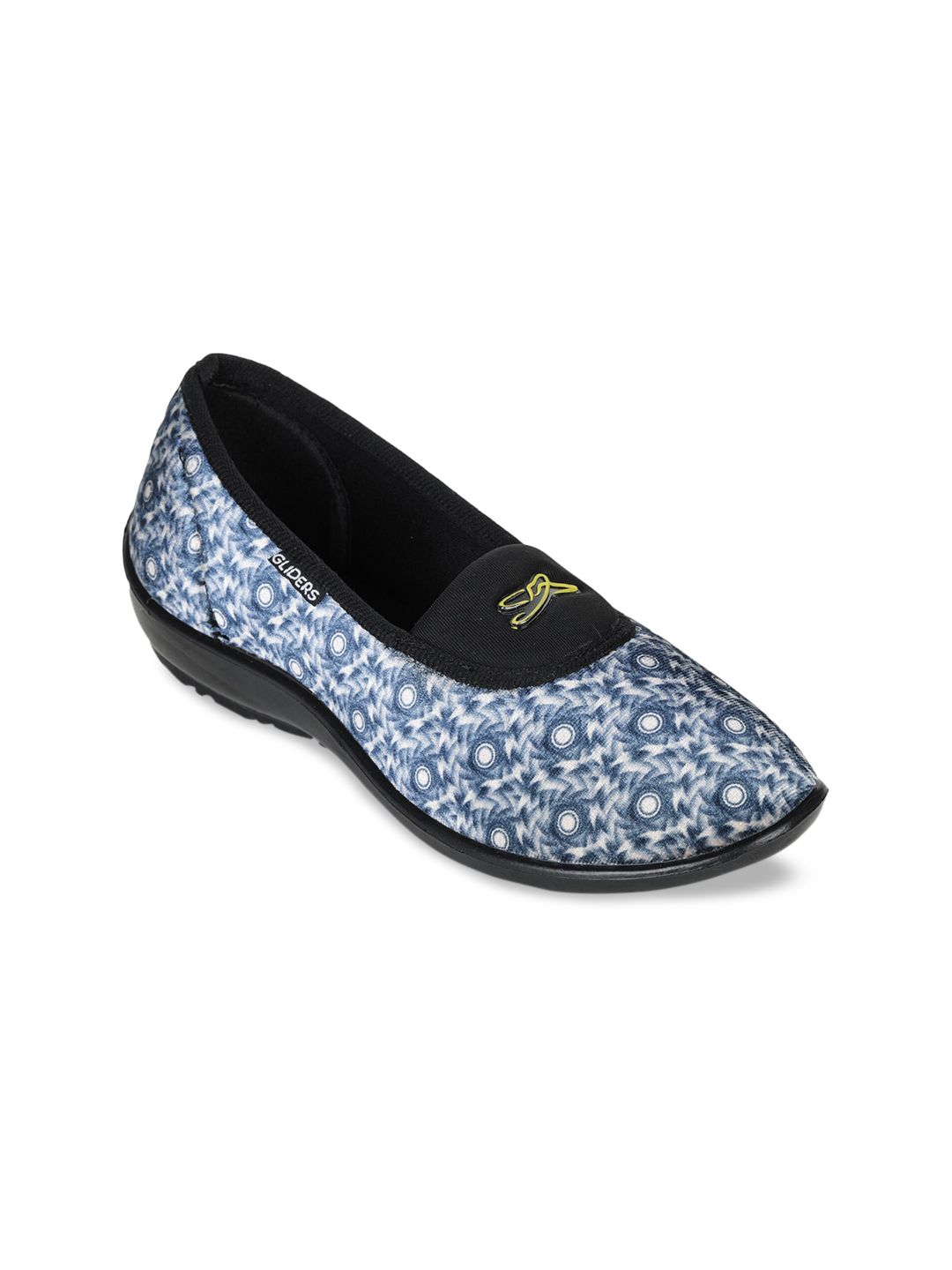 Liberty Women Blue Printed Slip-On Sneakers Price in India