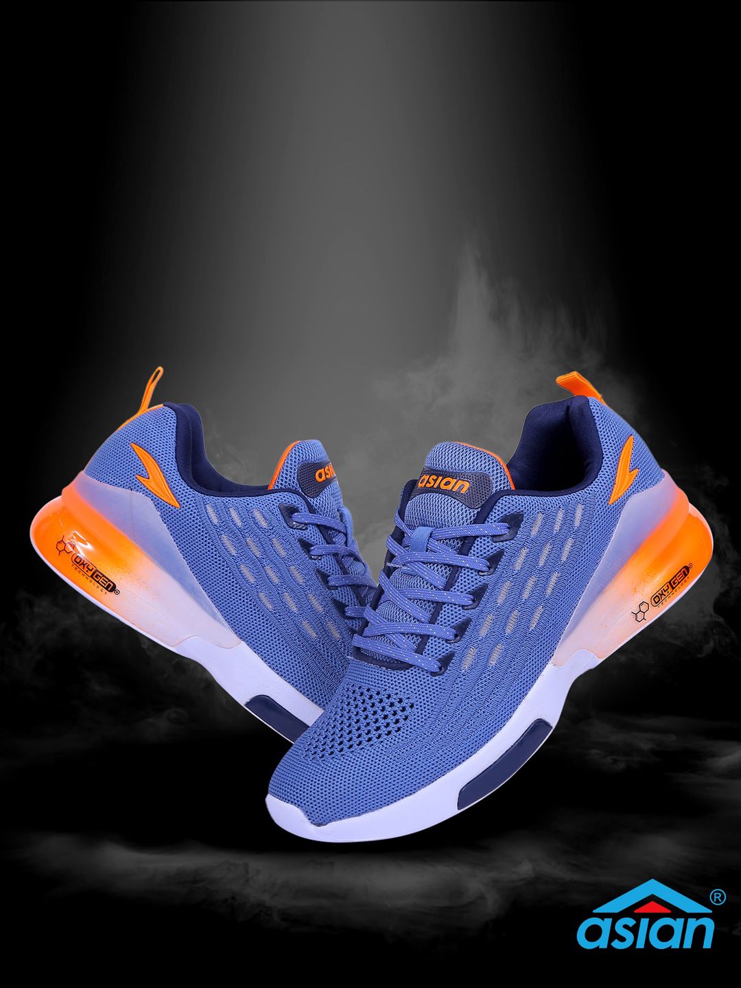 Buy ASIAN Men Blue Printed Sneakers - Casual Shoes for Men