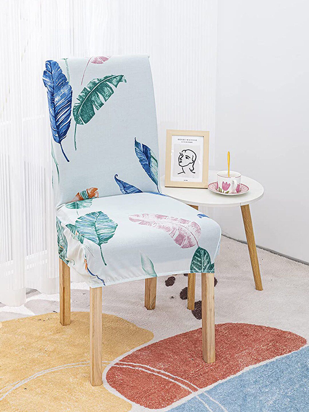 HOUSE OF QUIRK Set Of 2 Printed Removable Chair Cover Price in India