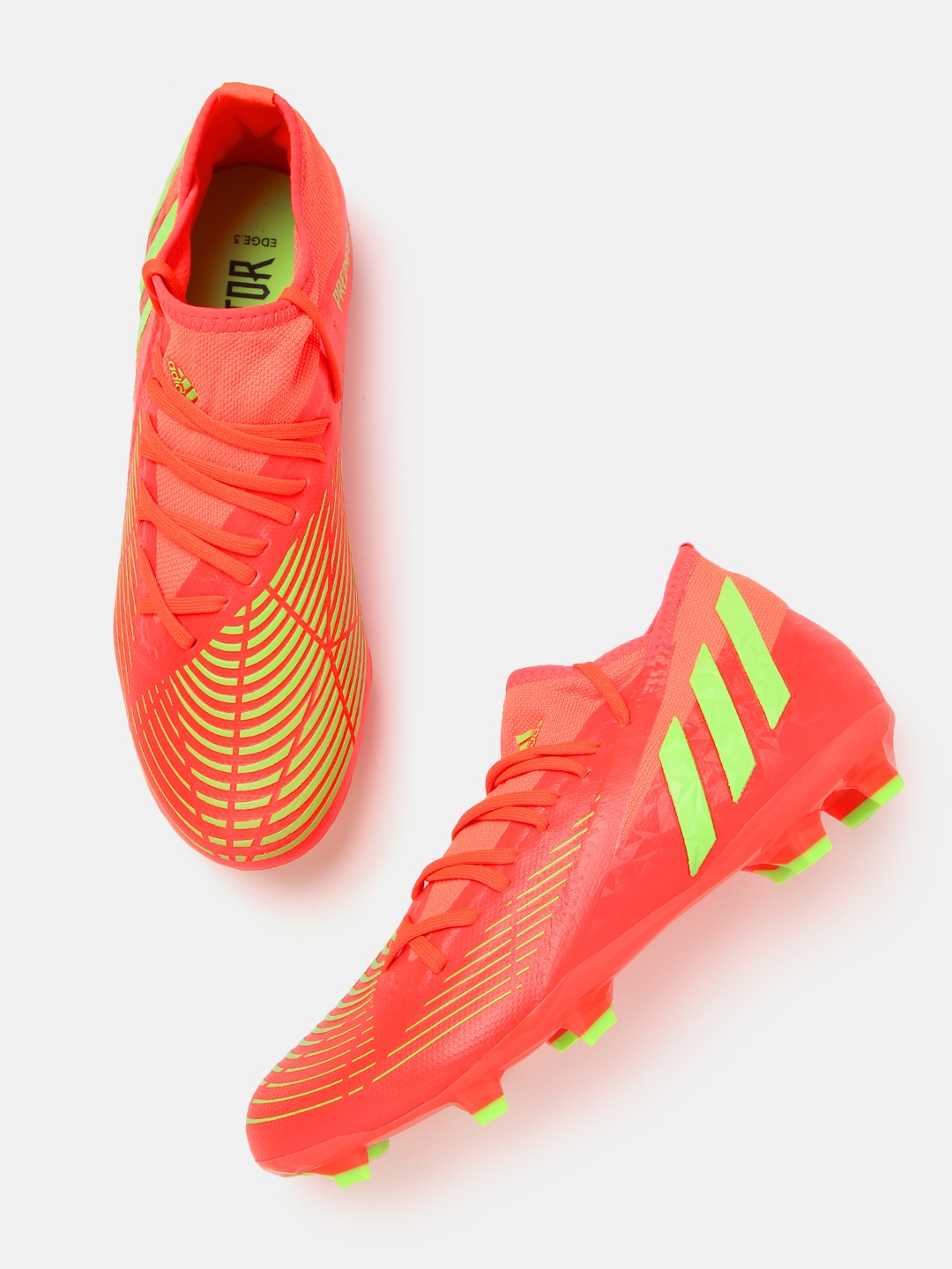 ADIDAS Unisex Red & Green Predator Edge.3 Football Shoes Price in India