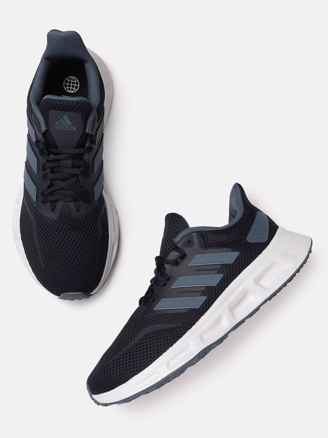 ADIDAS Unisex Blue Woven Design Show The Way 2.0 Running Shoes Price in India
