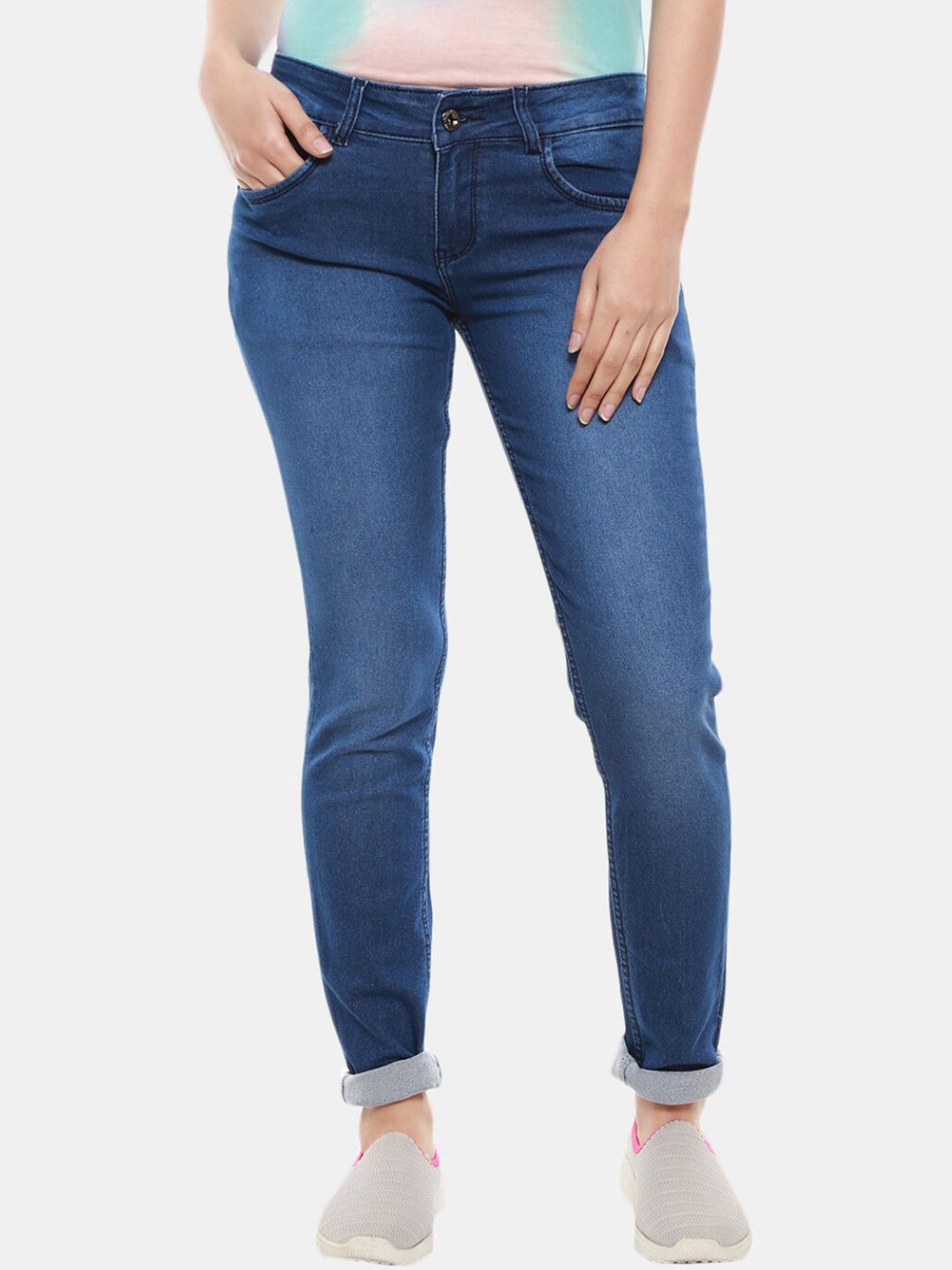 V-Mart Women Blue Light Fade Jeans Price in India