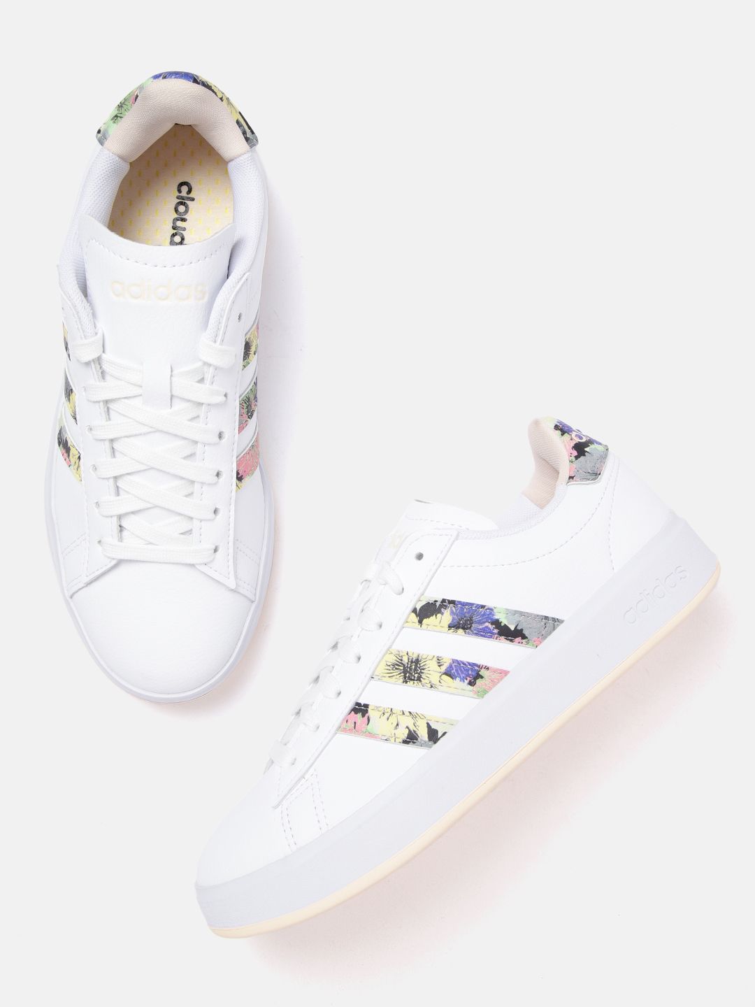 Adidas floral tennis hot sale shoes