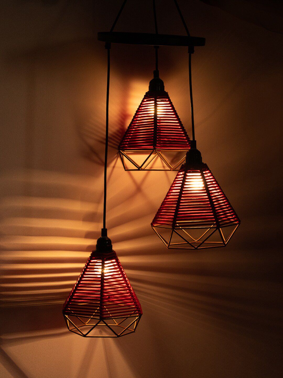 ExclusiveLane Cotton Elegance Handwoven Adjustable Chandelier With Hanging Lamp Price in India