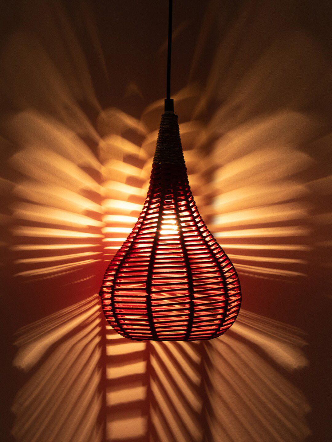 ExclusiveLane Red Solid Metal Hanging Pendant Ceiling Lamps Price in India