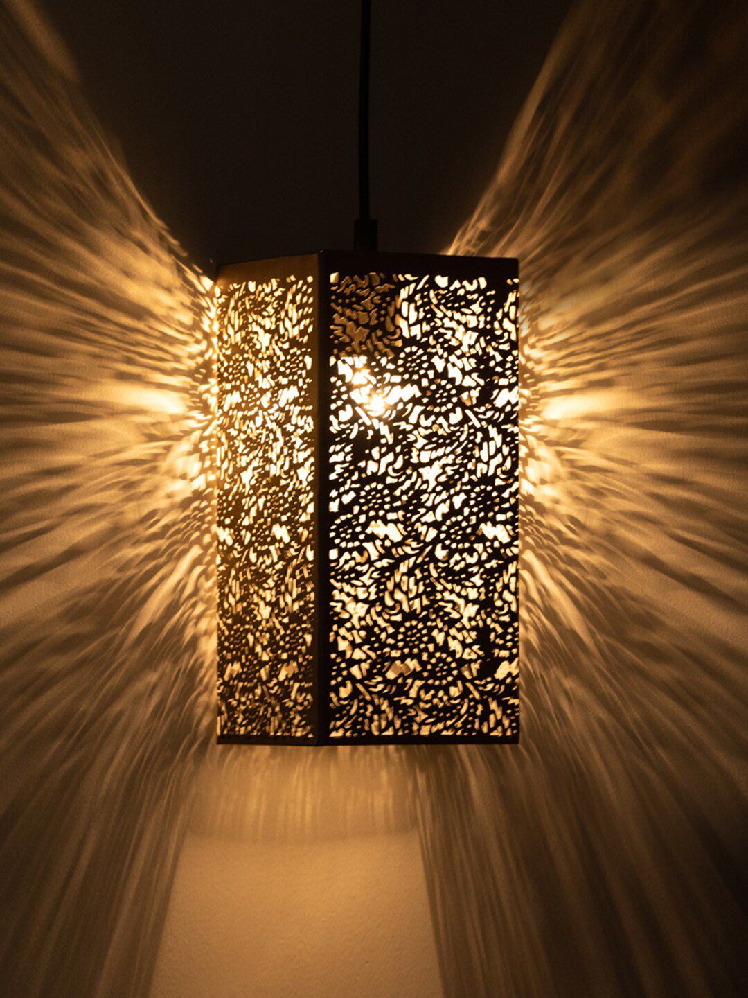 ExclusiveLane Beige Textured Hanging Pendant Ceiling Lamps Price in India