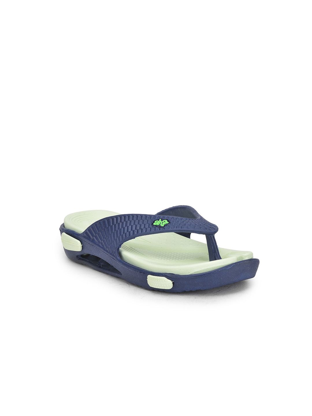 Liberty Women Blue & Green Rubber Slip-On Price in India