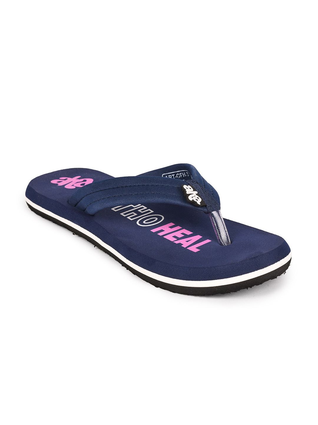 Liberty Women Blue & Pink Printed Rubber Slip-On Price in India