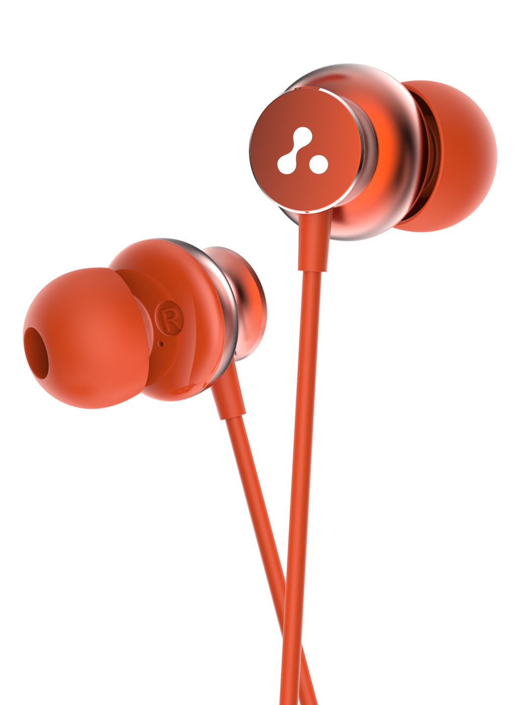 Ambrane Stringz 38 Wired Earphones with Mic & Powerful HD Sound with High Bass - Orange Price in India