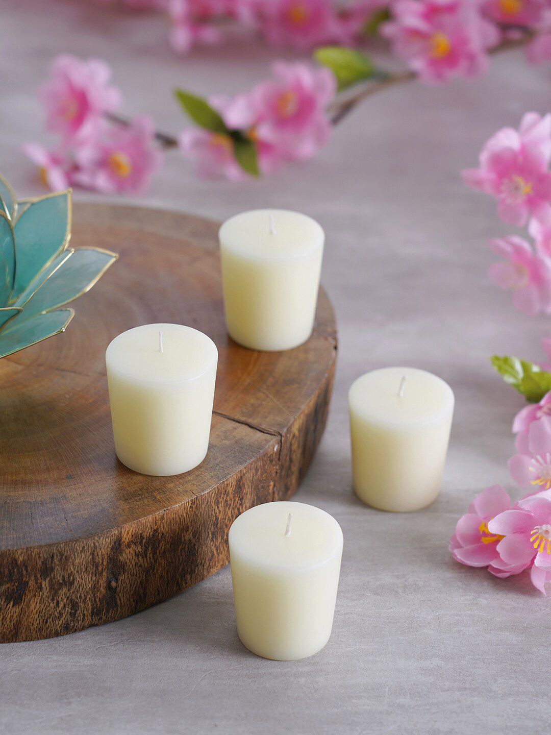 Pure Home and Living Pack of 4 Votive Candles Price in India