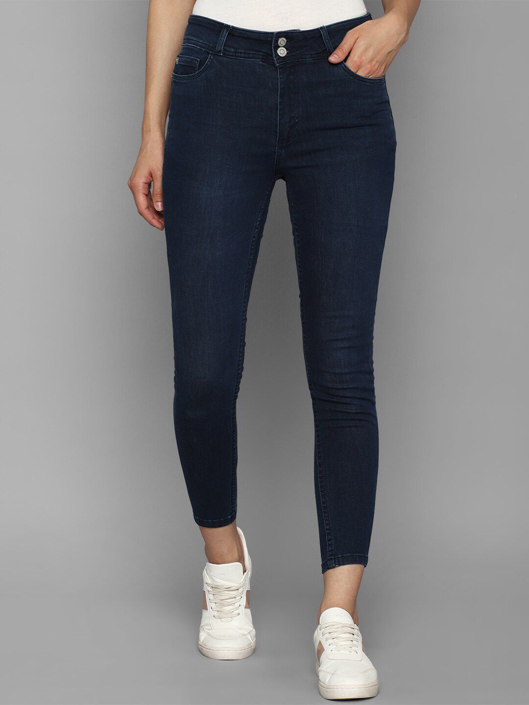 Allen Solly Woman Women Navy Blue Slim Fit Jeans Price in India