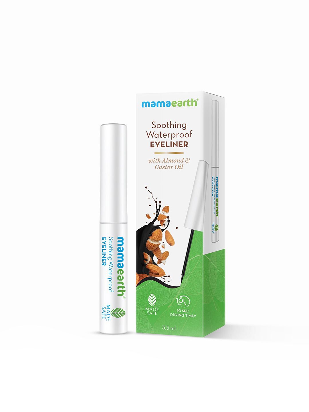 Mamaearth Soothing Waterproof Eyeliner With Almond Oil & Castor Oil for 10 Hour Long Stay - 3.5 ml - Black Price in India
