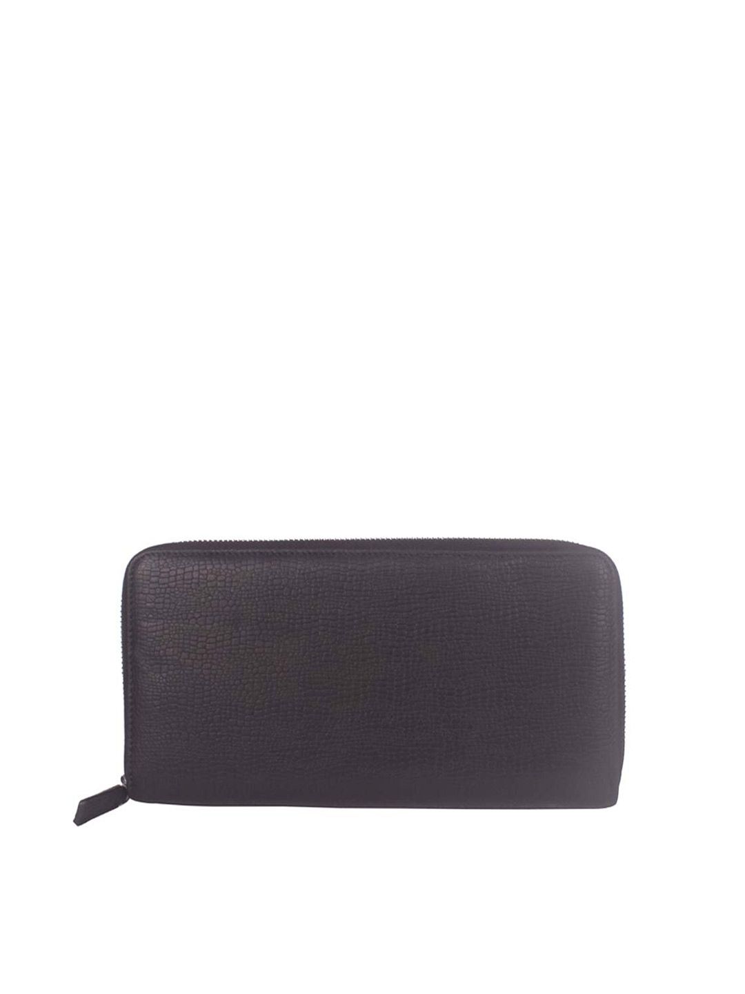 Bagkok Women Black PU Zip Around Wallet Price in India