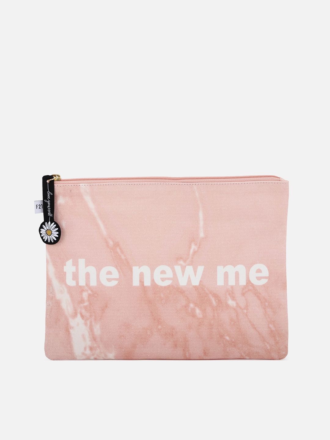 FOREVER 21 Pink Printed Structured Shoulder Bag Price in India