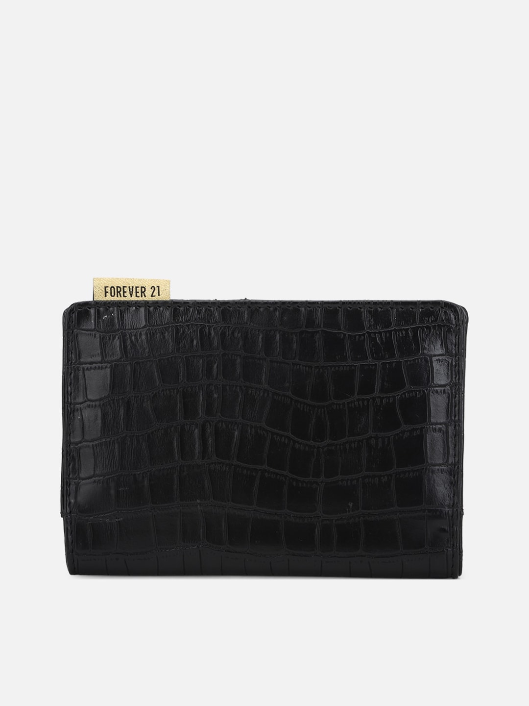 FOREVER 21 Black Animal Textured PU Swagger Sling Bag Price in India