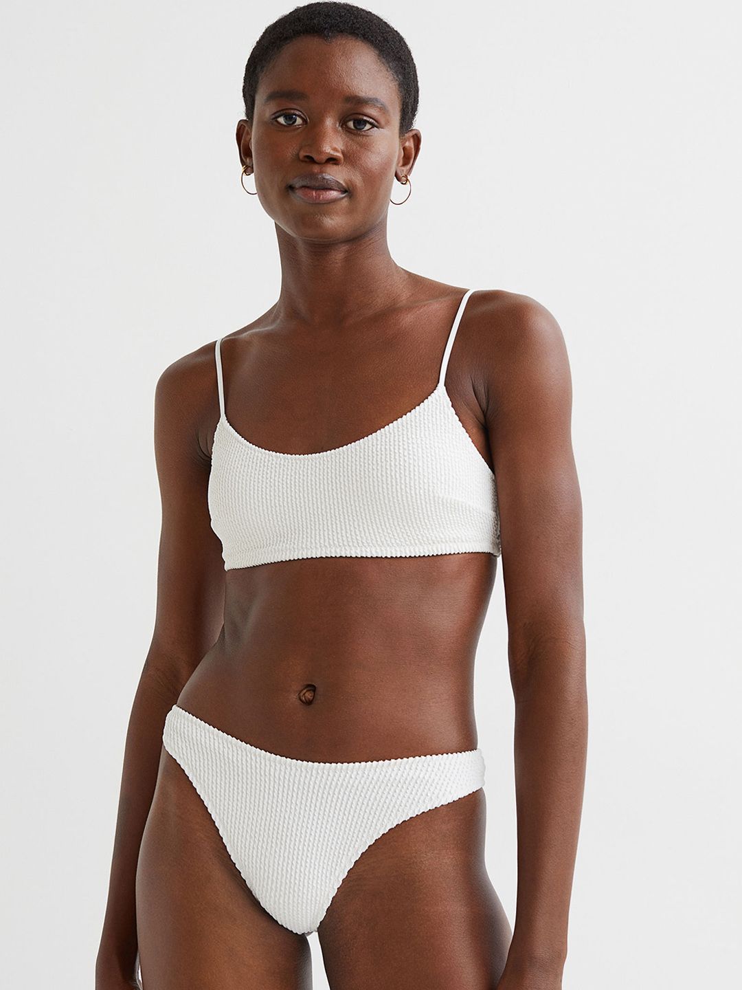H&M Women White Brazilian Bikini Bottoms Price in India