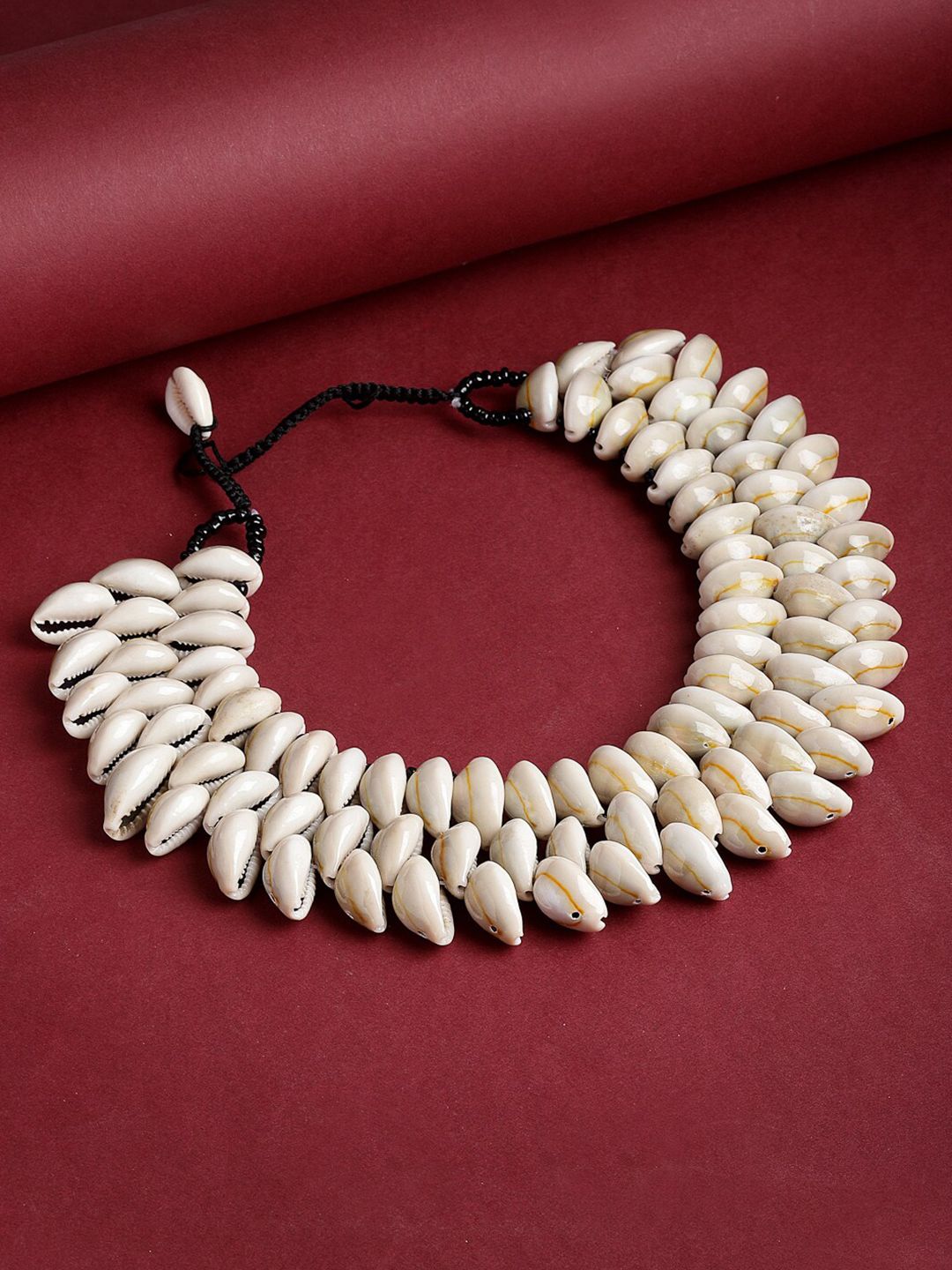 PANASH Off White & Black Handcrafted Necklace Price in India
