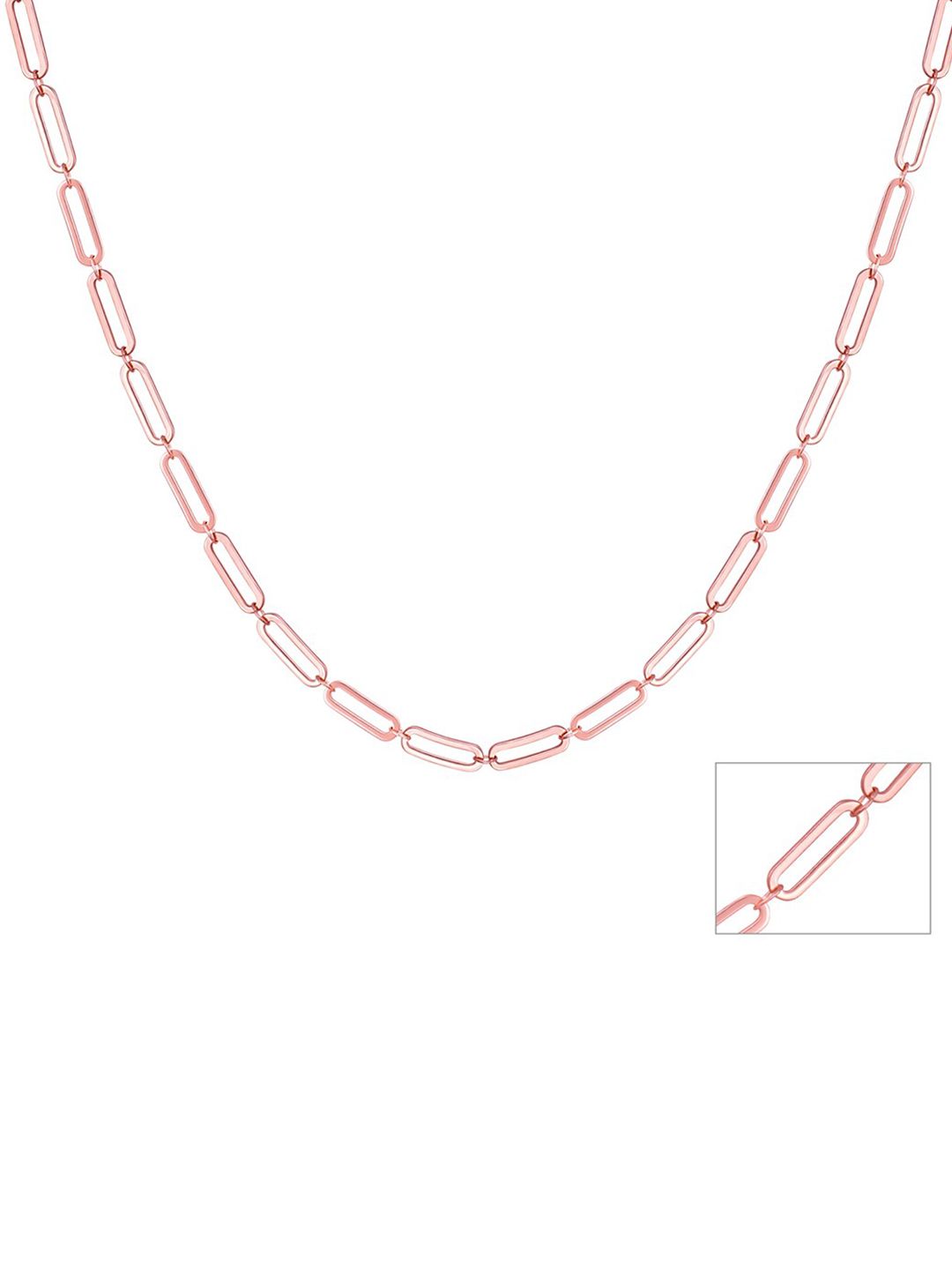 GIVA Rose Gold Sterling Silver Rose Gold-Plated Necklace Price in India