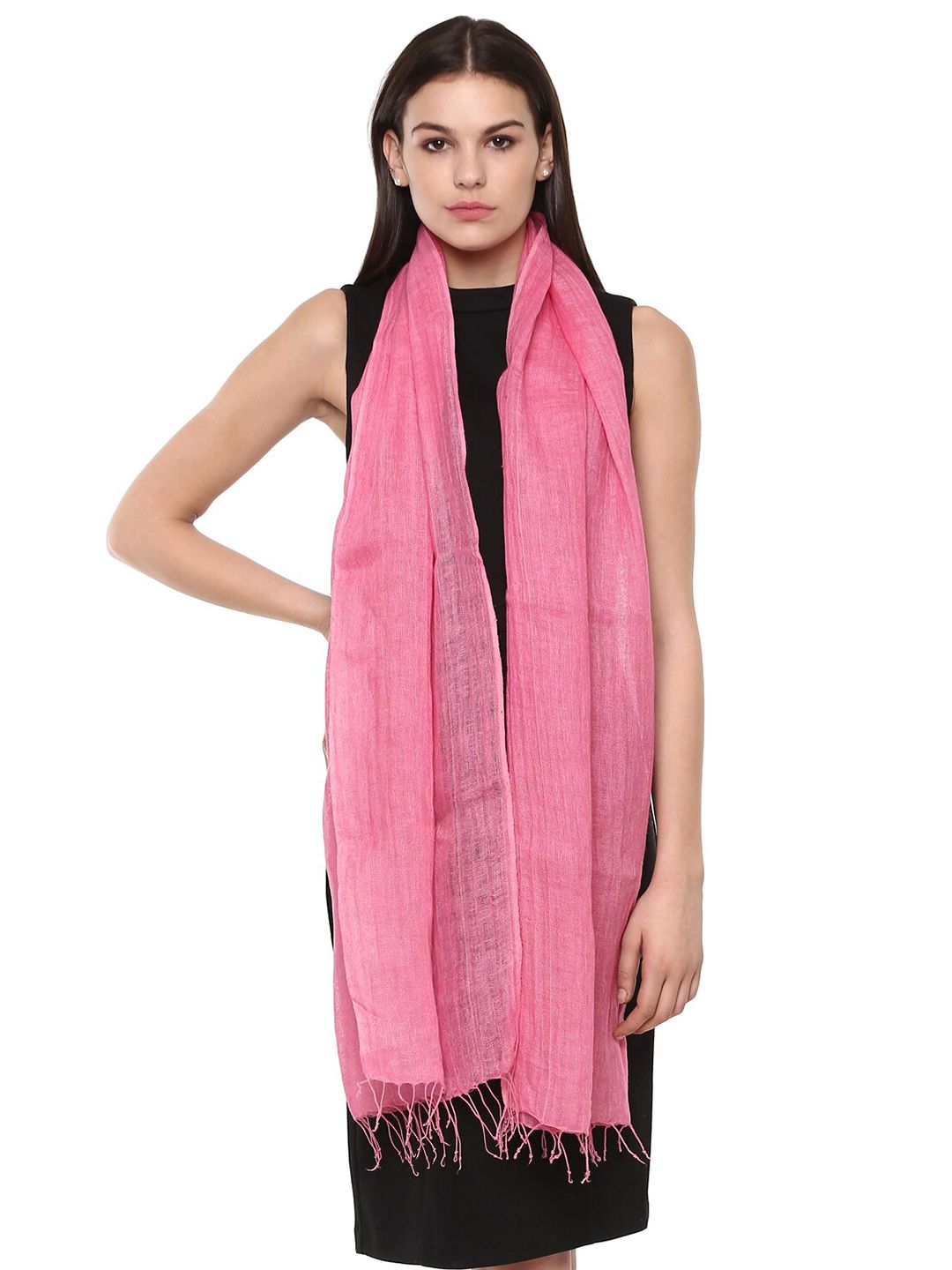 Rhe-Ana Women Pink Stole Price in India