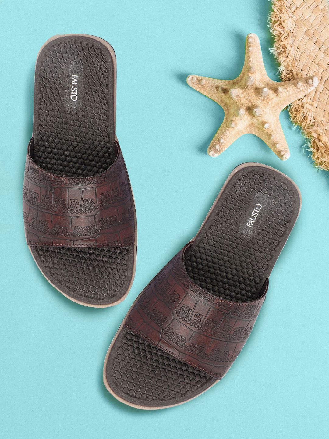 FAUSTO Men Brown Sliders