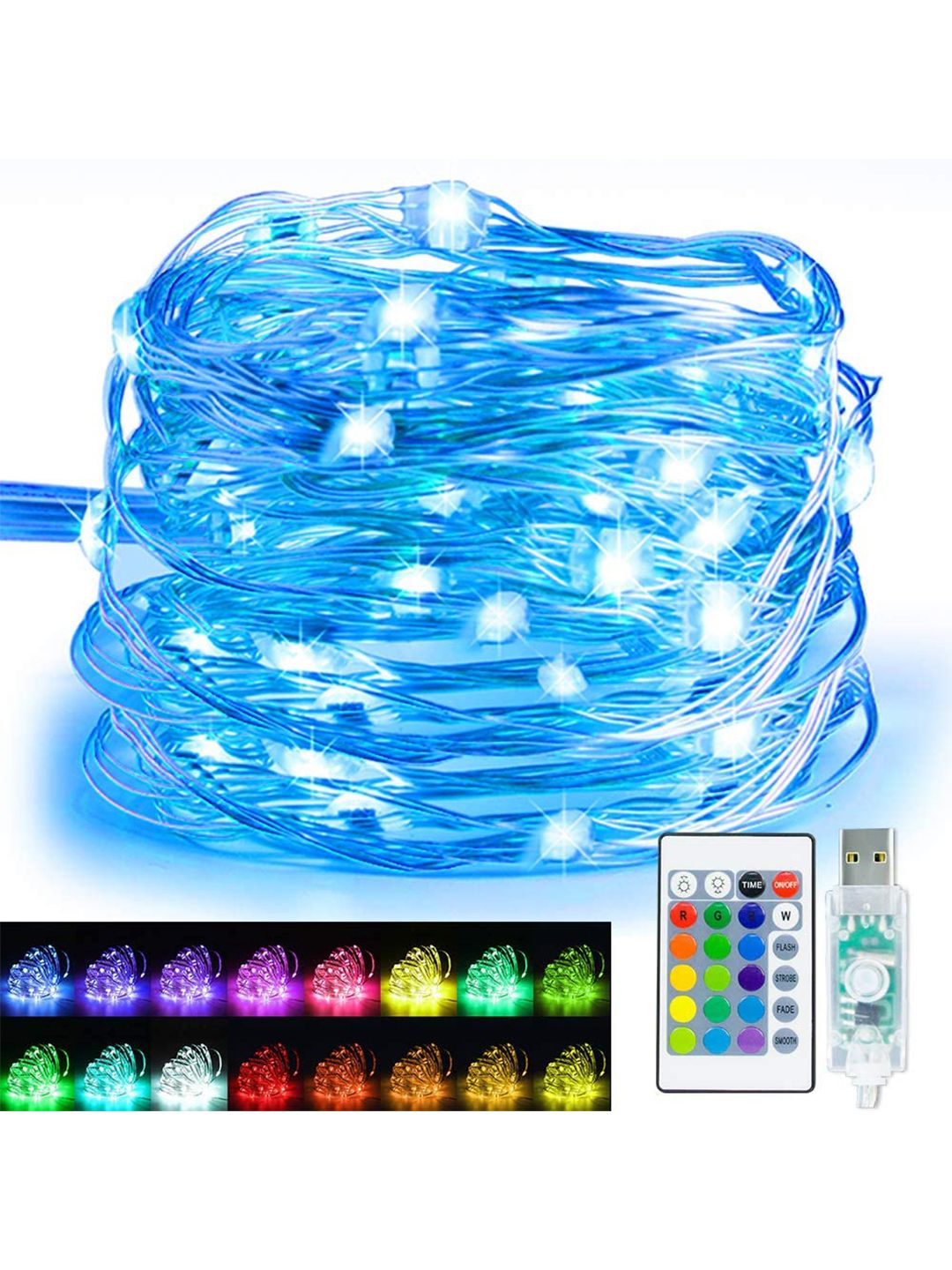 XERGY 100 LED USB Powered String Lights with Remote Controller Price in India