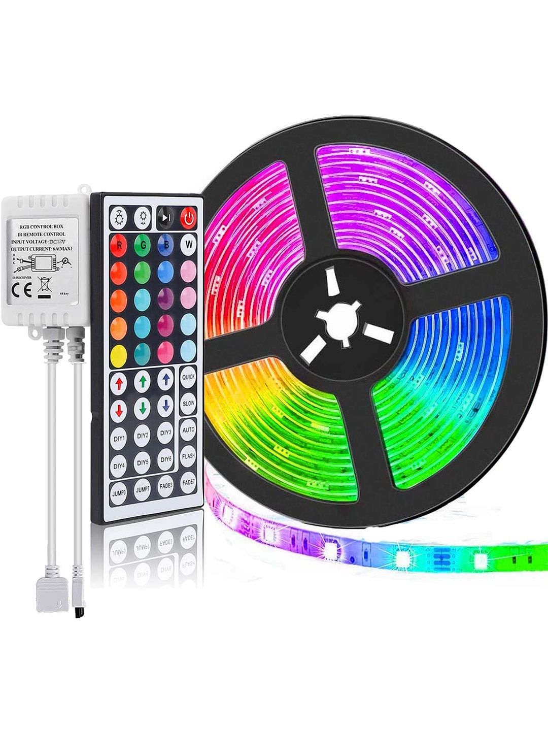 XERGY Multi-coloured 44 Keys s IR Remote and 24V Power Supply Led Strip Light -5Meter Price in India