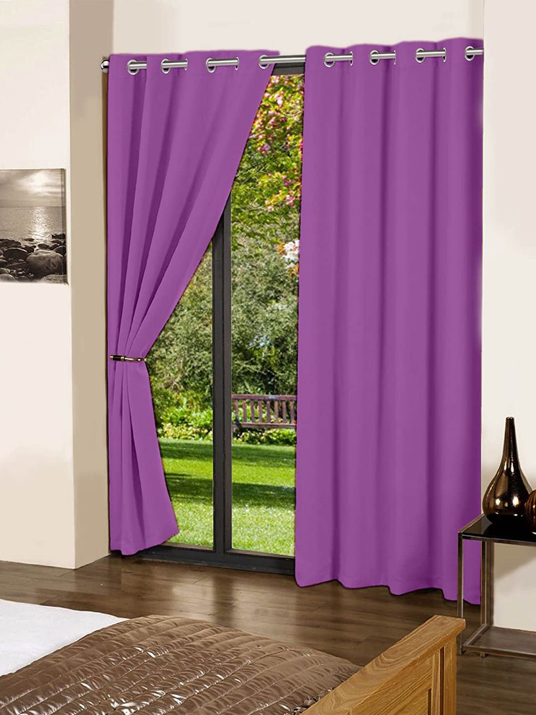 Lushomes Purple Door Curtain Price in India