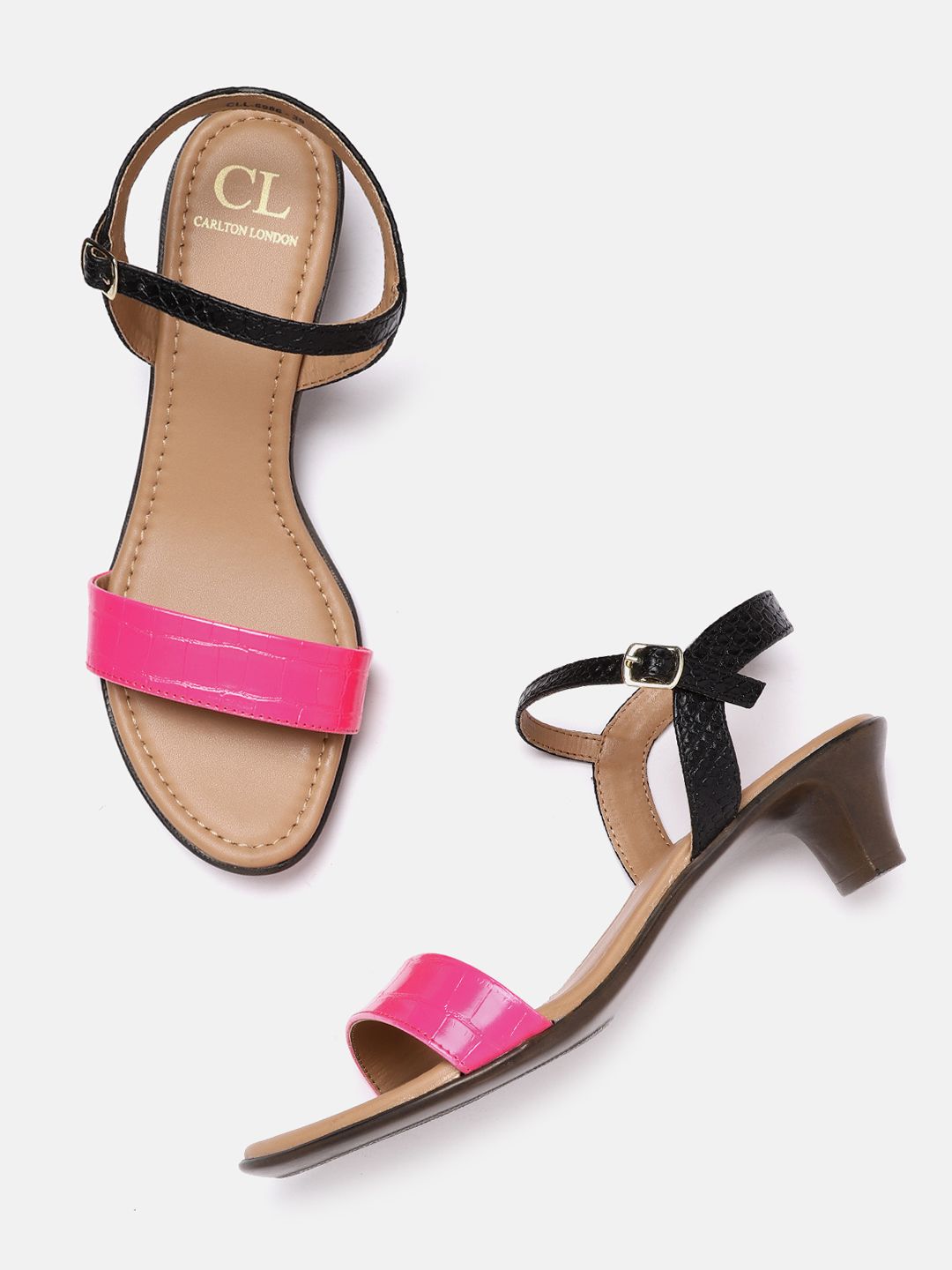 Carlton London Women Pink Solid Block Heels Price in India