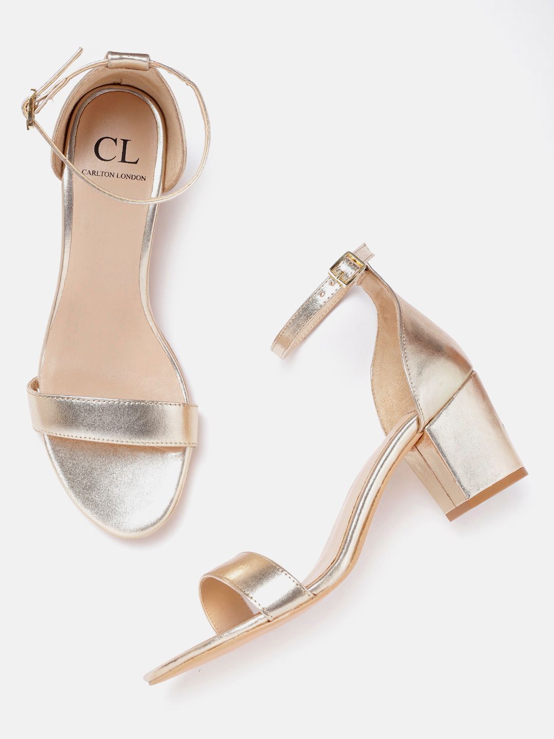 Carlton London Gold-Toned Solid Block Heels Price in India