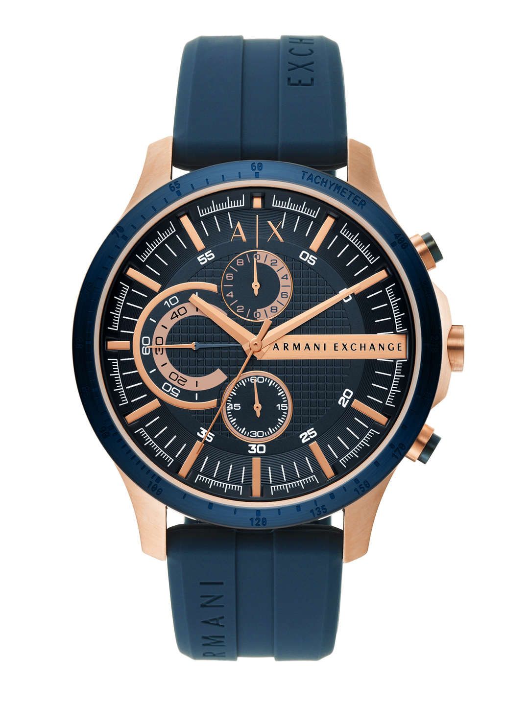 Armani Exchange Armani Exchange Men Blue Patterned Dial & Straps Hampton Analogue Watch AX2440
