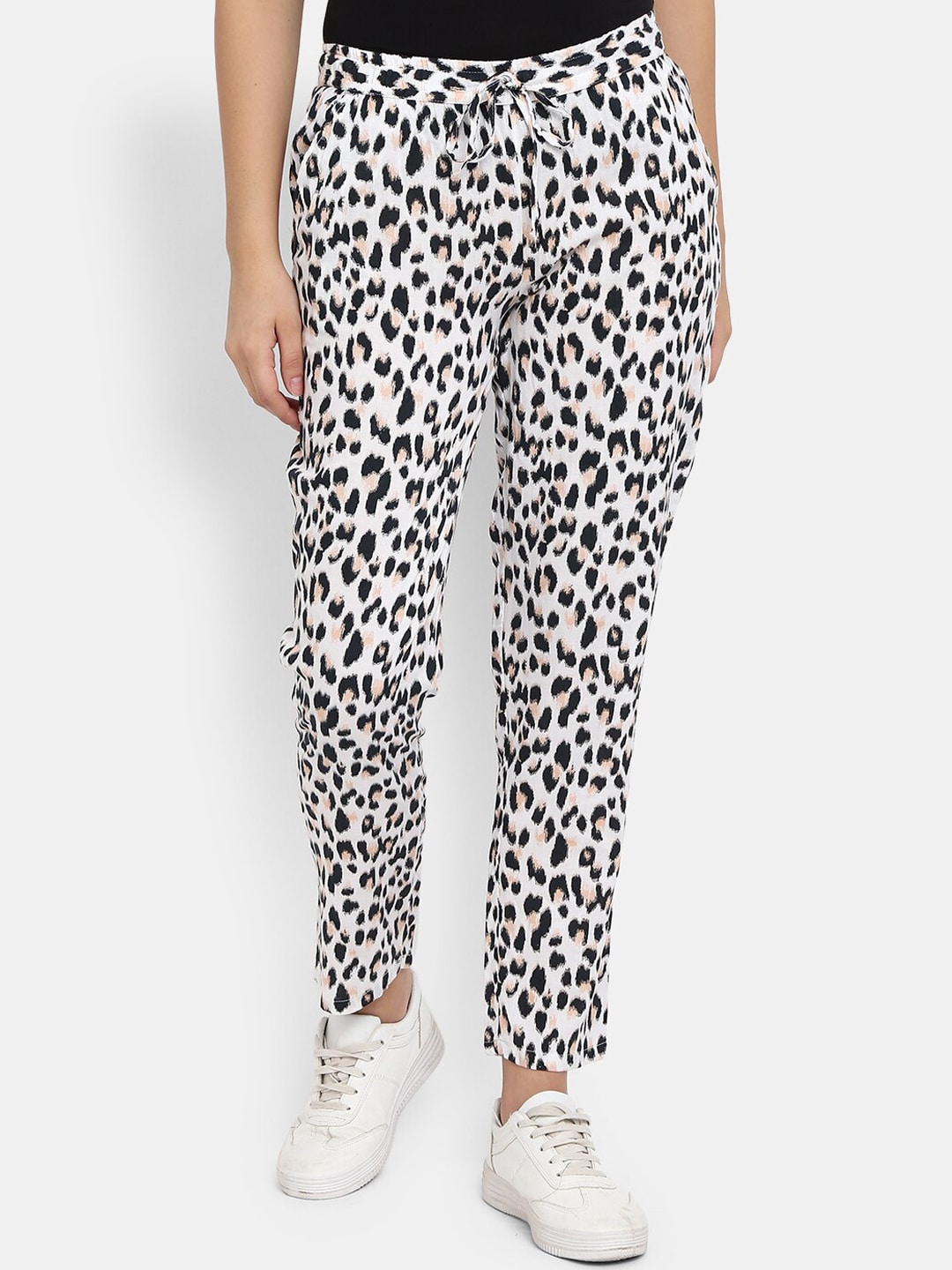 V-Mart Off-White Printed Lounge Pants Price in India